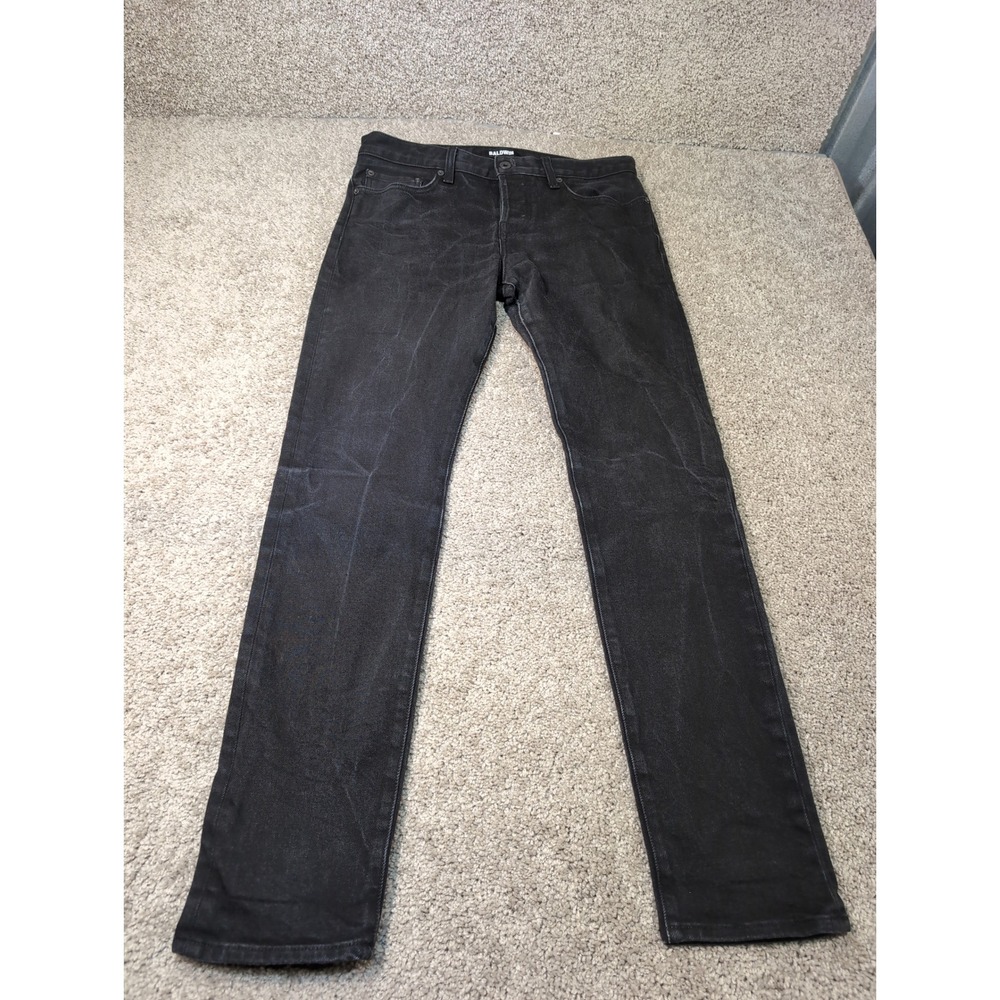 Baldwin The 76 Slim Skinny Jeans Black Button‎ Fly Men Size 34